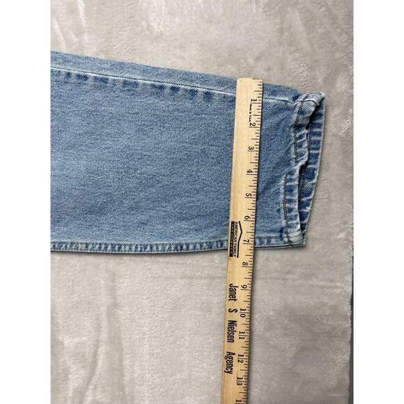 VTG LEVIS 550 Women’s Relaxed Fit Tapered Jeans Sz 14 Reg M Light Wash Made USA - Picture 11 of 12